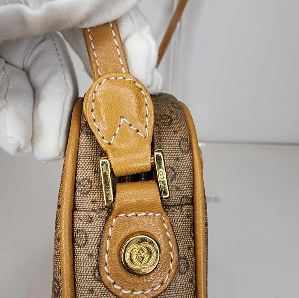 Vintage Gucci Canvas Shoulder Bag PVC Leather - Picture 12 of 17